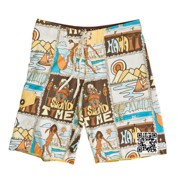 Custom Design Stretch Fabric 4 Way Stretch Surf Shorts/ Boardshorts