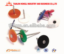 colorful plastic cap nail with plastic or metal nail