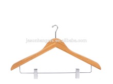 BF6621 High quality hotel Bamboo hangers with mini hook