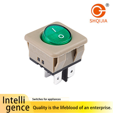 Red Round Rocker Boat Shaped Switch R11 321