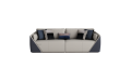 Modern lederen 3-zits bank set sofa houten frame