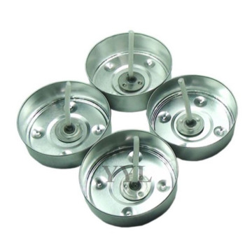 Copa de aluminio para la fabricación de velas de color verde