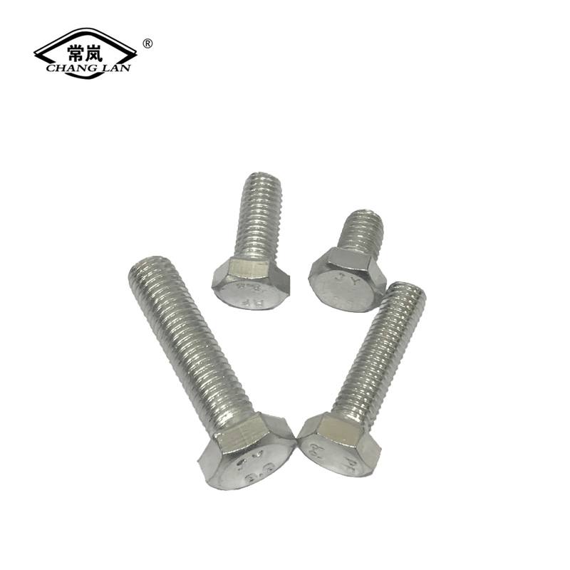 4.8 tuerca y arandela de pernos hexagonales galvanizados 4.8 zinc plated hex bolts nut and washerDIN933