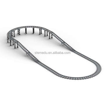 Stemedu MOC City Train Track Rail Brick Model Kit for LEGO-Compatible Blocks