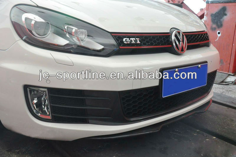 H Style Carbon Fiber Front Lip For VW GOLF VI MK6 GTI