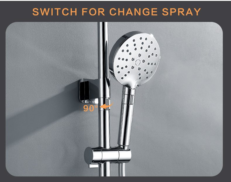 shower set with three spray modes