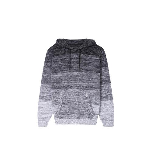 Ανδρικό Πλεκτό Χρώμα Block Kangaroo Pocket Hoodie