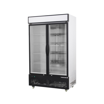 Double Glass Doors Transparent Refrigerator