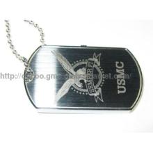 Dog tag usb disk with custom logo printing