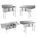 Stainless Steel Three Compartment Sink