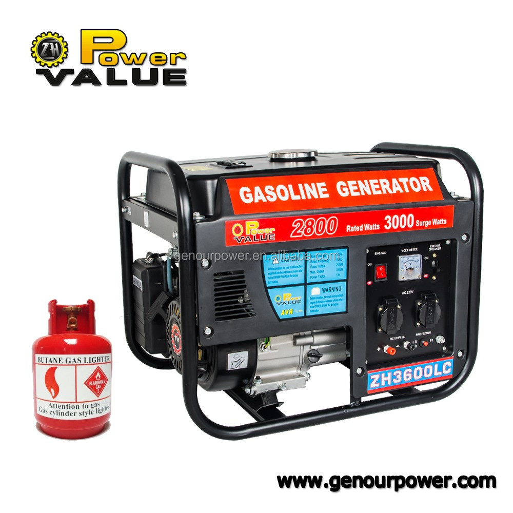 Power Value 3 Phase Natural Gas Generator With Gasoline Gas Two-In-One