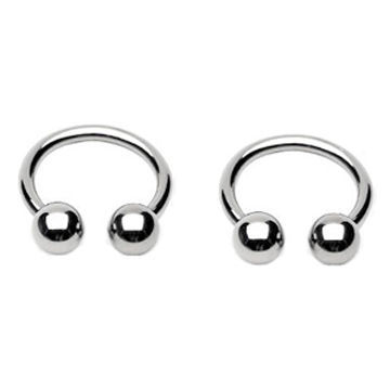 Rhinestone Jewelry, Horseshoe Shape with Two Balls, Fashionable in 2014, Suitable for Men