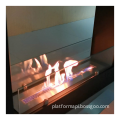 Modern Freestanding Bio Ethanol Fireplace: Large Wall Recessed Ethanol Fireplace Decor