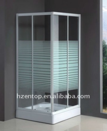 curved glass shower enclosure