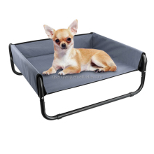 Elevated Metal Frame Camping Pet Bed for Travel