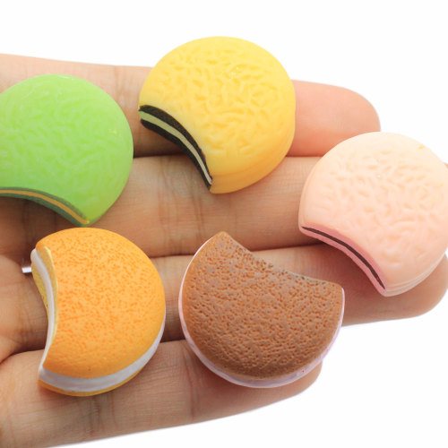 Cute Take A Bite Sweet Cookies  Resin Cabochons Lovely Funny Dessert Dollhouse Food Crafts For Earring Jewelry Making DIY