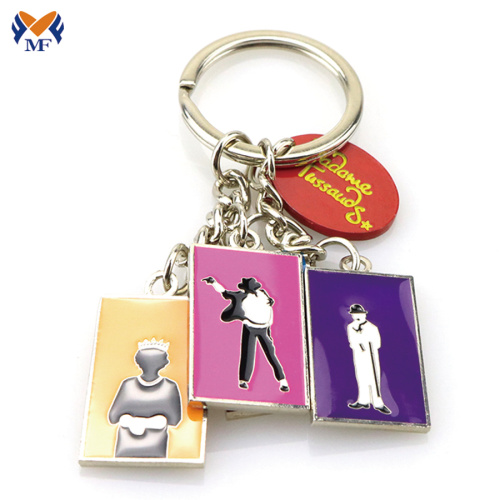 Wholesale custom metal enamel keychains key ring