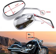 Hot Selling CNC Motorcycle Oval Mirrors for Cruiser, Chopper, Bobber, and Scooter