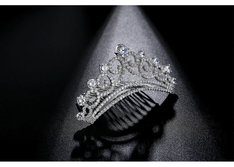 European Vintage Tiara CZ Pageant Wedding Hair Accessories