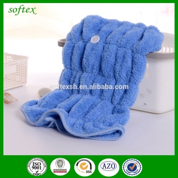 Coral fleece towel shower cap,2015 Elastic model shower cap wholesale