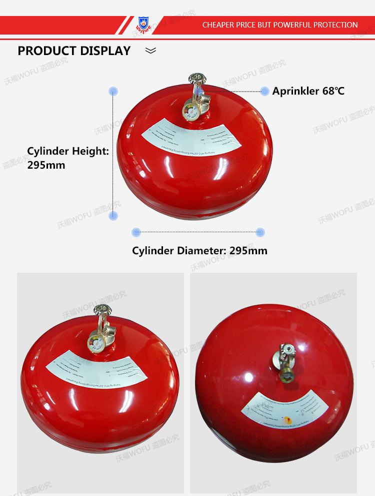8kg fm200 gas price temperature sensor fire ball extinguisher