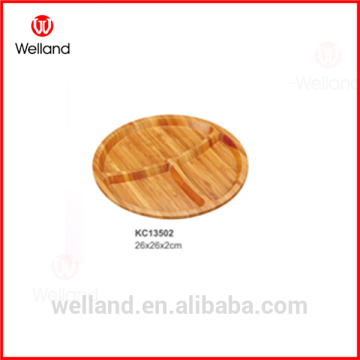 round bamboo plate