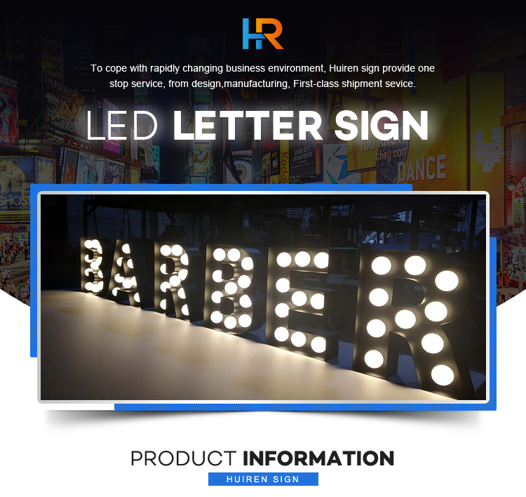Outdoor wall lighting marquee bulb led sign letter sign