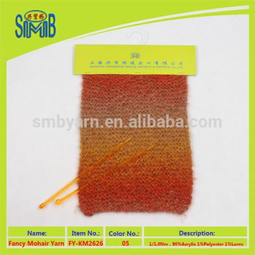 china suppliers wholesale acrylic metallic mohair yarn brushed knitting yarn