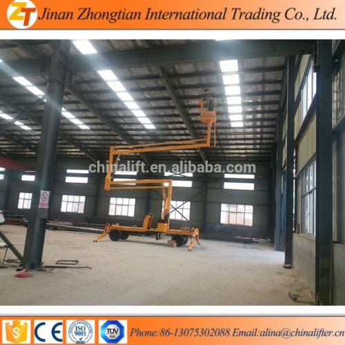 Artuculating diesel engine boom lift, self propelled auto boom lift for sale