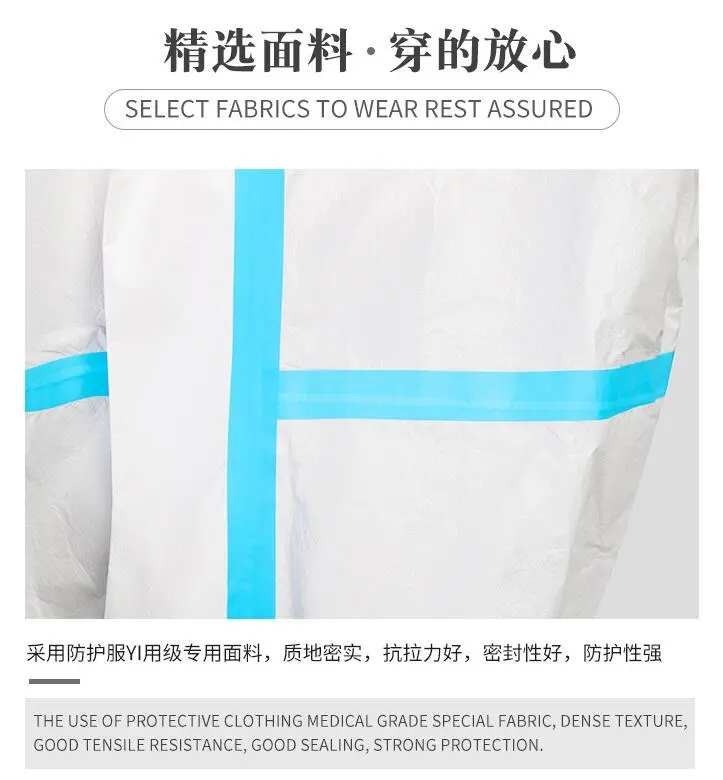 Disposable Hazmat Medical Protection Suit Nitrile Cover, Nitrile Clothes Doctor-Non-Woven-Disposable-Surgery-Clothing Chemical-Proof Suit