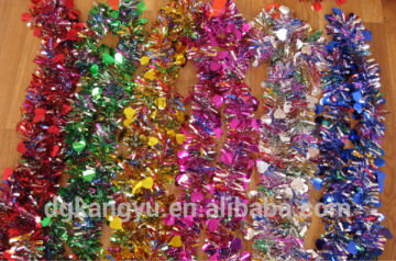 christmas decorations led festival decor tinsel red flower garland