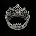 Diamante redondo completo Miss World Crown Tiara de flores