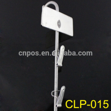 displaying metal clip strip for supermarket