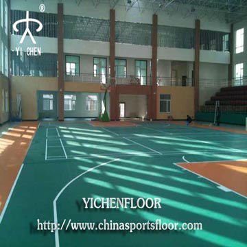 vinyl floor carpet covering/plastic basketball court floor