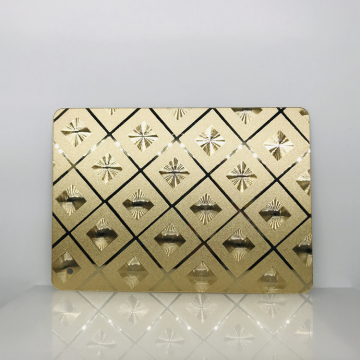 Golden Fancy Acrylic Wall Mirror Sheet