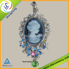 Wholesales cameo pendant, crystal panedant, vintage cameo pendant