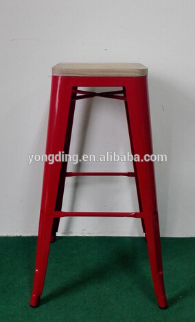 Cheap metal wooden stool(YD-H765-W)