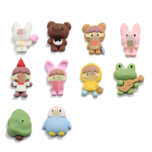 Mix Animal Kawaii Designs Flatback Resin Ornament for Barrettes Accessories Mobile Cover Decoration