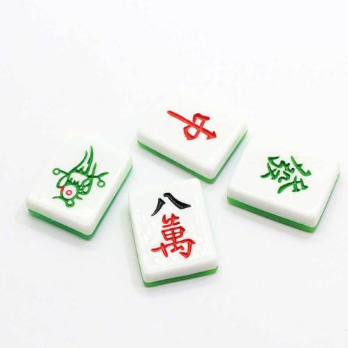 100 Pz Resina Flatback Mahjong Piastrelle Per La Lavorazione In Miniatura Cinese Mahjong Resina Cabochons FAI DA TE Scrapbooking Accessori Artigianali