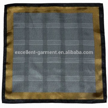 Customized design hand print polyester tie and hanky sets