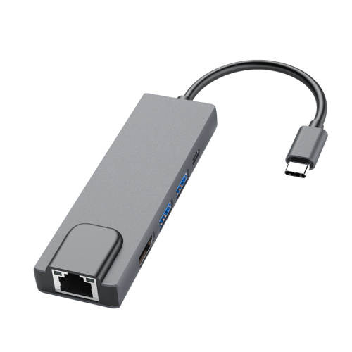 Concentradores USB 5 en 1 con HDMI RJ45 PD