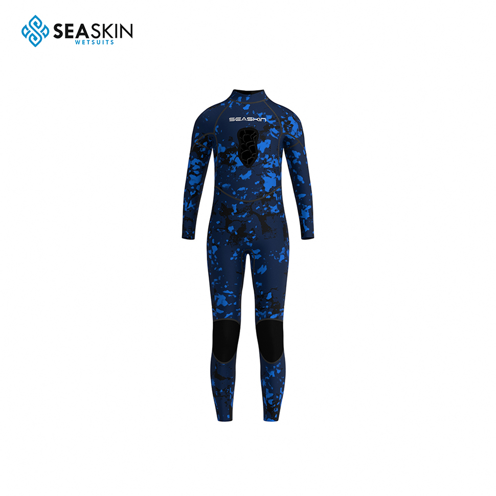 Seaskin Özelleştirilmiş Tek Parça Çocuk 2.5mm Dalış Şnorkelli Yüzbaşı Wetsuit