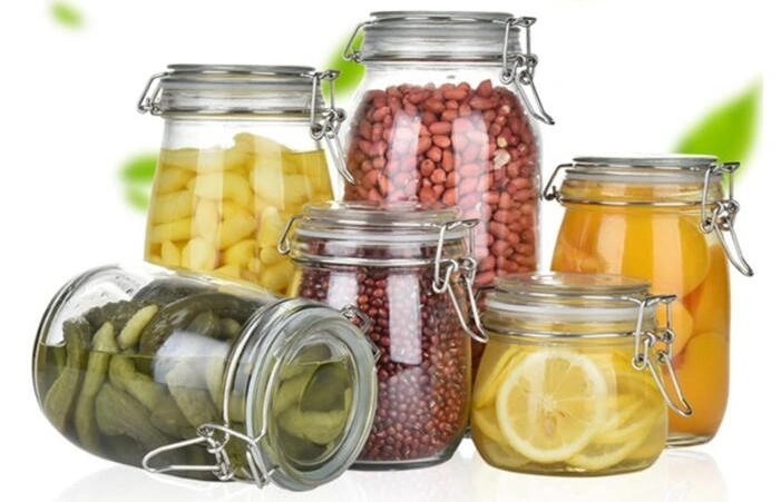 3000ml Glass Mason Jars with Airight Liner Steel, Storage Food Jars, Pickle Preserving Dishwasher Safe Jar