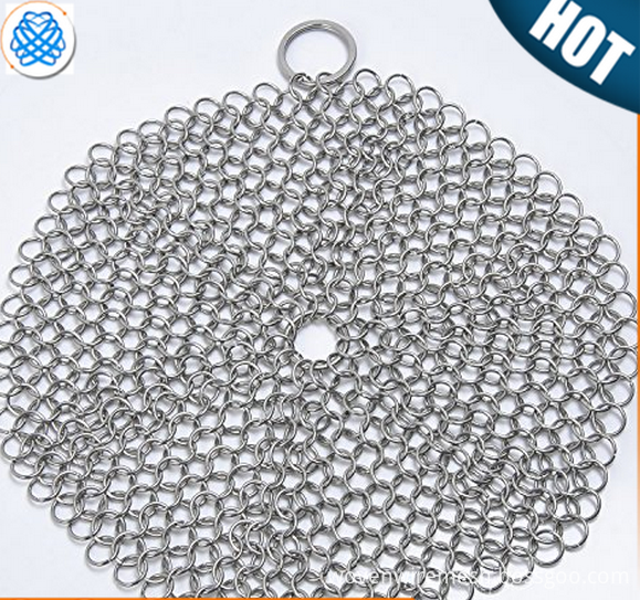wire mesh cast iron pot cleaner