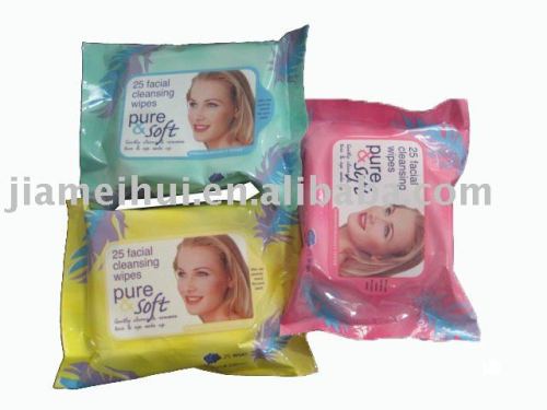 facial cleaning wet tissue/scented facial wipes