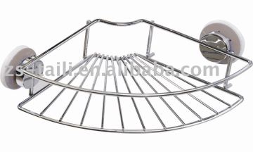 Suction corner sundries rack