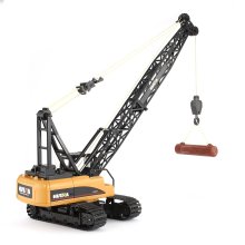 RC Trucks HUINA Toys 1572 1:14 15CH RC Alloy Crane Engineering Truck RTR Movable Latticed Boom Hook Mechanical Sound RC Trucks