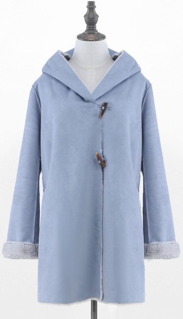 Women's Blue Wool Coat