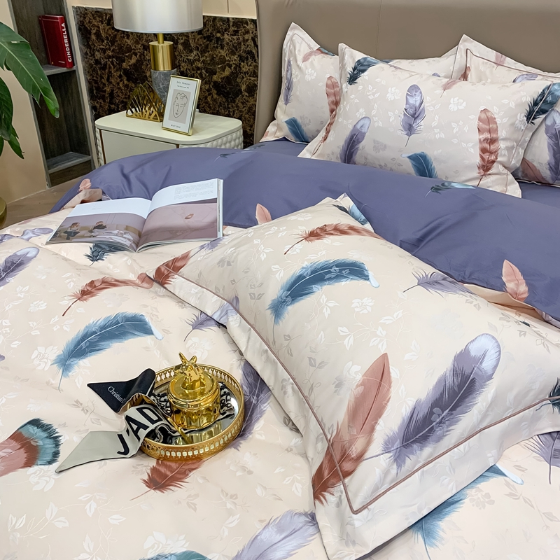 Jacquard Fabric Fabric Casa de cama confortável King Duvet Capa Conjunto