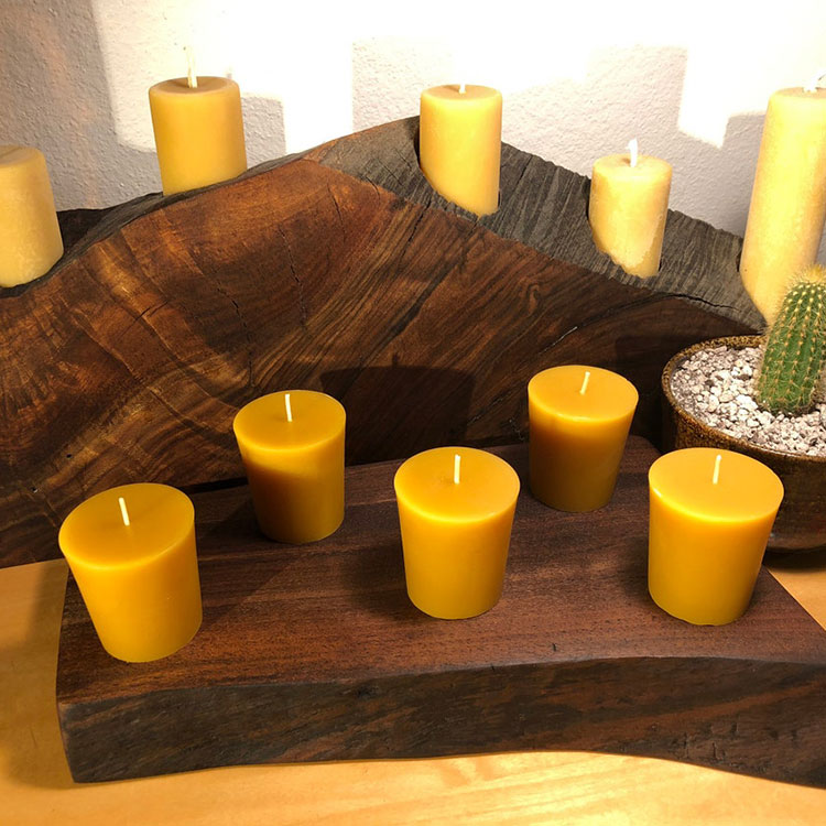 100% Pure Organic Natural Beeswax Votive Candle